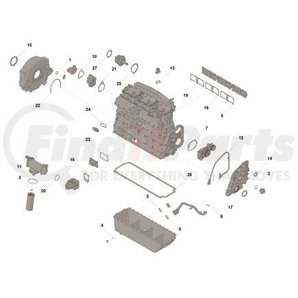 3801463 by CUMMINS - Engine Gasket Set - Lower