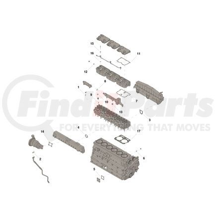 Cummins 4024922 Engine Cylinder Head Gasket Engine Cylinder Head Gasket - Single
