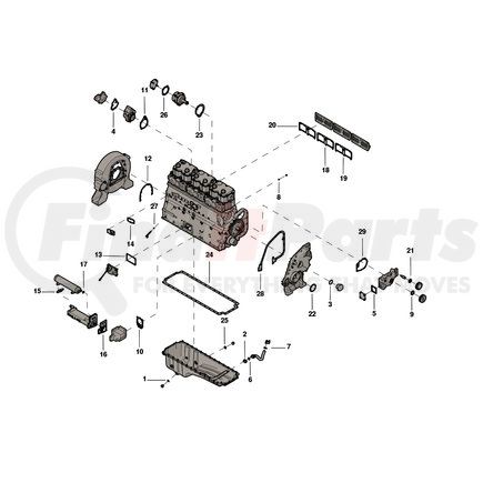 4025068 by CUMMINS - Lower Engine Gasket Kit