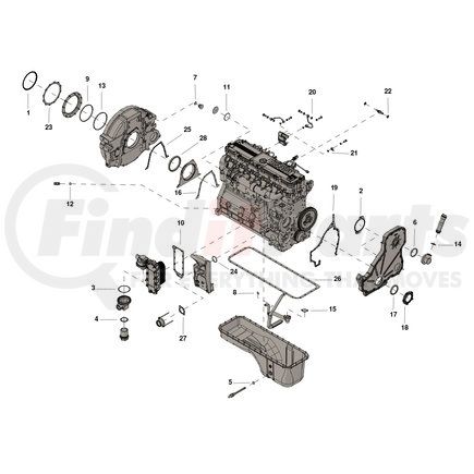 4309410 by CUMMINS - Lower Engine Gasket Set