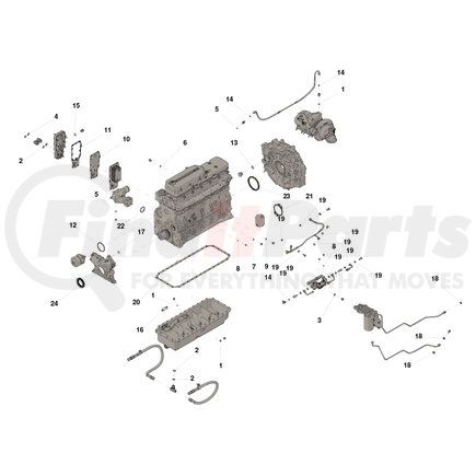 4309460 by CUMMINS - Lower Engine Gasket Set