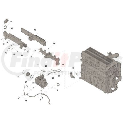 5581380 by CUMMINS - Exhaust Gas Recirculation (EGR) Cooler