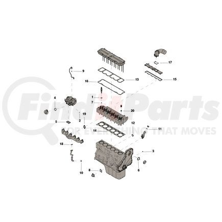 5529493 by CUMMINS - Upper Engine Gasket Kit