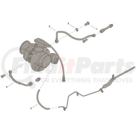 5537970 by CUMMINS - Turbocharger Up Pipe Kit