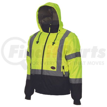 V1130560U-2XL by PIONEER SAFETY - Hi-Vis Insulated Bomber Jacket - Yellow, 2XL