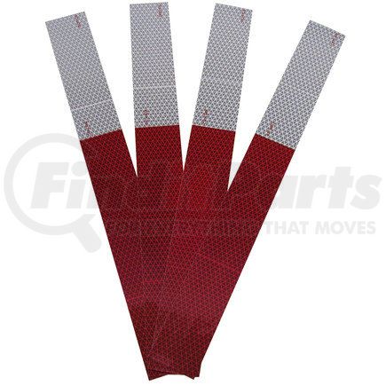 465-4K by PETERSON LIGHTING - 463/464/465/467/468 Reflective Marking Tape - 2" Red/White-4 Strip Kit