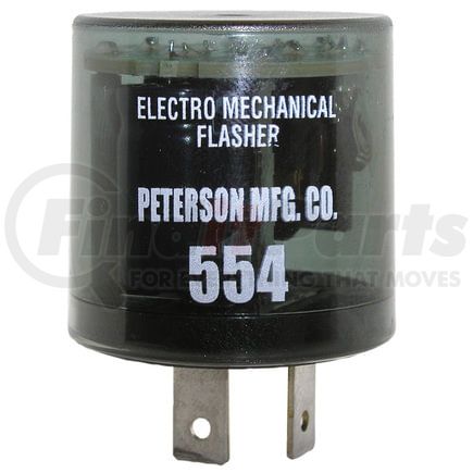 V554 by PETERSON LIGHTING - Flasher, 21 Amp Electro-Mechanical, 2 Prong, Viz Pack