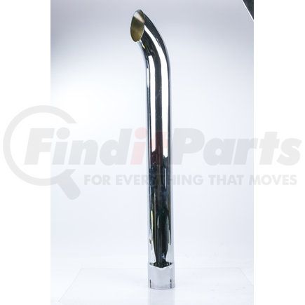 353617 by POWER PRODUCTS - Exhaust Stack Pipe, Curved, 3.5" ID, 36" Length, Chrome