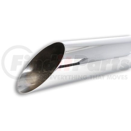510811 by POWER PRODUCTS - Exhaust Stack Pipe, 5" ID, Chrome, Mitered, 108" Length