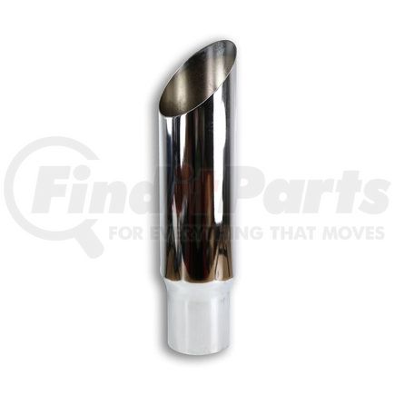 652401 by POWER PRODUCTS - Exhaust Stack Pipe, 6-5" OD, Chrome, Mitered, 24" Length