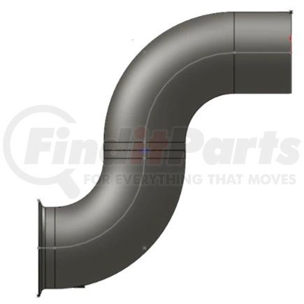 04-17094-030 by FREIGHTLINER - Exhaust Pipe - 0.5 in. Diameter, 98 Series, for S60 Engine, 12.3 in. x 14.5 in. Size