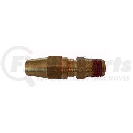 A68-6-6 by POWER PRODUCTS - Air Brake Male Connector, Brass, 3/8 x 3/8, with Threaded Seal, for Copper Tubing