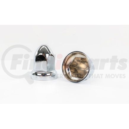 CN33FP by POWER PRODUCTS - Lug Nut Cover - Chrome 33 mm w/ Flange - Plastic