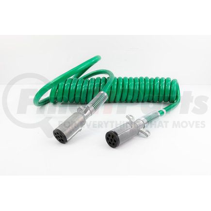 EL27072 by POWER PRODUCTS - Coiled 7-Way Electric Cord - Primary ABS, 15’, Green