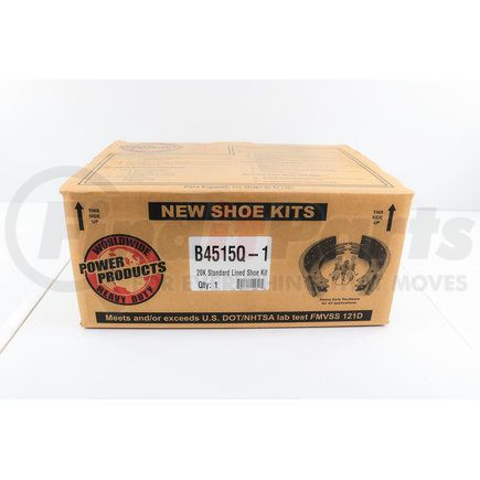 B4515Q1 by POWER PRODUCTS - New Lined Brake Shoe Kit - Standard Mix - 20K Rated; 4515Q