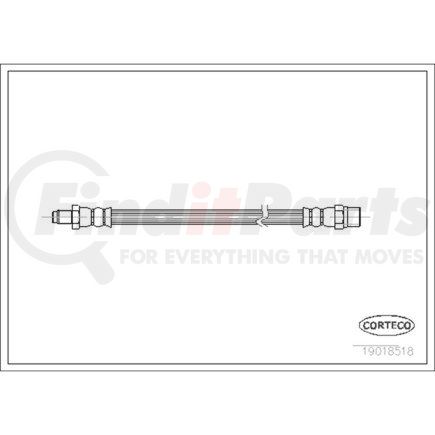 19018518 by CORTECO - Brake Hydraulic Hose