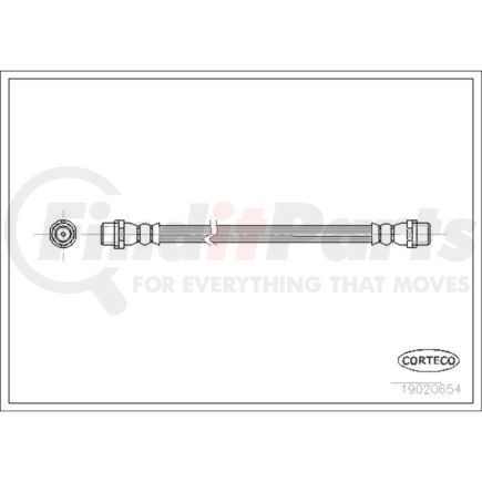 19020654 by CORTECO - Brake Hydraulic Hose