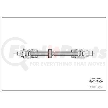 19020656 by CORTECO - Brake Hydraulic Hose for VOLKSWAGEN WATER