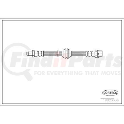 19026636 by CORTECO - Brake Hydraulic Hose