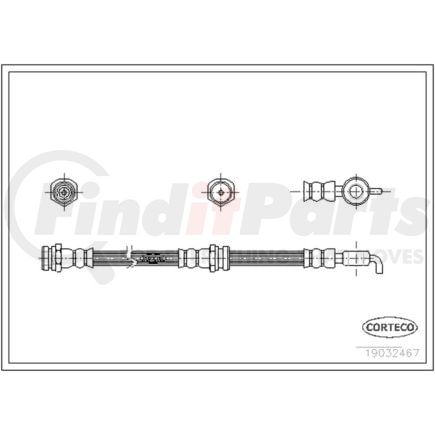 Corteco 19032467 Brake Hydraulic Hose