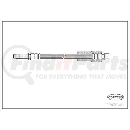 19031664 by CORTECO - Brake Hydraulic Hose for BMW