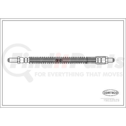 19032529 by CORTECO - Brake Hydraulic Hose for JAGUAR