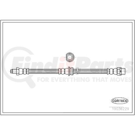 19036229 by CORTECO - Brake Hydraulic Hose