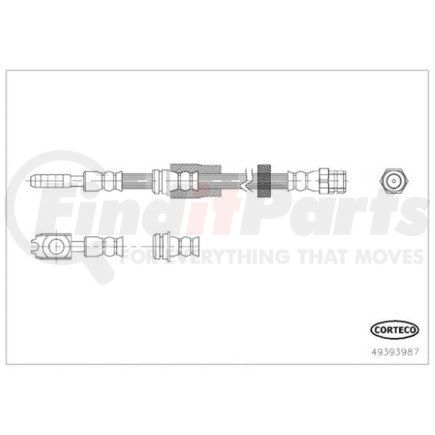 49393987 by CORTECO - Brake Hydraulic Hose