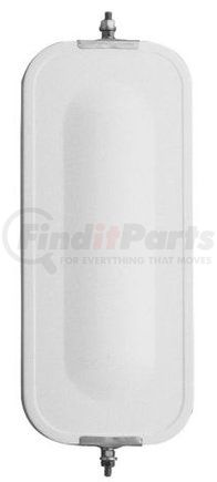 Cham-Cal 25504 Door Mirror Open Road 7"x 16" Bubble Back West Coast Mirror, Painted White