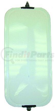 20604 by CHAM-CAL - Open Road 7"x 16" Pyramid Back West Coast Mirror, Painted White