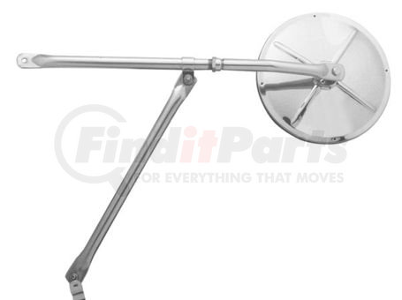 60401 by CHAM-CAL - Open Road Blind Side Bracket Assembly with 8.5" Convex Mirror, Stainless Steel