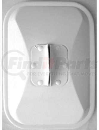 30504 by CHAM-CAL - Open Road 7 1/2"x 10 1/2" Medium Duty Truck Mirror, Painted White