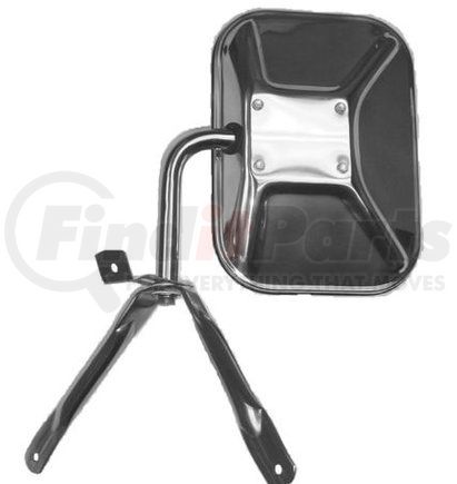 50701 by CHAM-CAL - Open Road 7 1/2"x 10 1/2" Truck Mirror Assembly, Internal Elbow Head, Stainless Steel