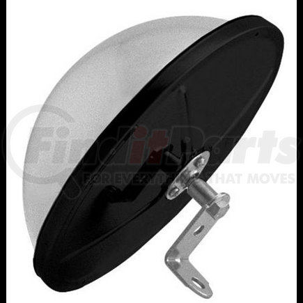 10893 by CHAM-CAL - Open Road 8 1/2" Wide Angle Convex Mirror, Painted Black