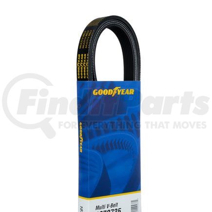 1070755 by GOODYEAR - Serpentine Belt - Multi V-Belt, 75.5 in. Effective Length, Polyester