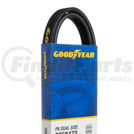 2060472 by GOODYEAR - Serpentine Belt - Dual Sided Multi V-Belt, 47.2 in. Effective Length, Polyester