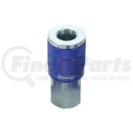 A72410C-X by LEGACY MFG. CO. - ColorConnex Type C, 1/4" Body, 1/4" FNPT sleeve coupler, blue Anodized