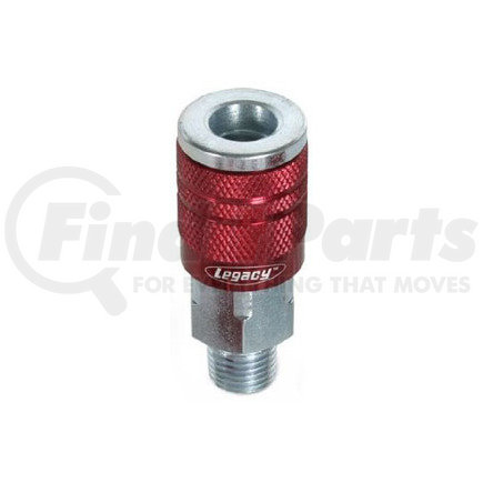 A73420D-X by LEGACY MFG. CO. - ColorConnex Type D, 1/4" body, 1/4" MNPT sleeve coupler, Red Anodized