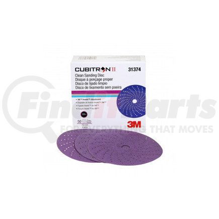 31374 by 3M - Cubitron II Hookit Clean Sanding Abrasive Disc, 6in, 180+, (50 discs/PKG), Item # 31374