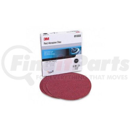 01222 by 3M - Hookit™ Red Abrasive Disc, 6 in, P180, 50 discs per carton, 6 cartons per case