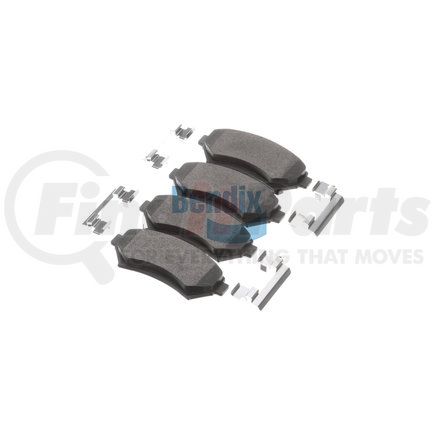 E10906990 by BENDIX - Formula Blue™ Hydraulic Brake Pads - Premium Semi-Metallic, With Shims