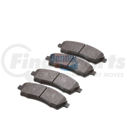 E10907570 by BENDIX - Formula Blue™ Hydraulic Brake Pads - Premium Semi-Metallic, With Shims