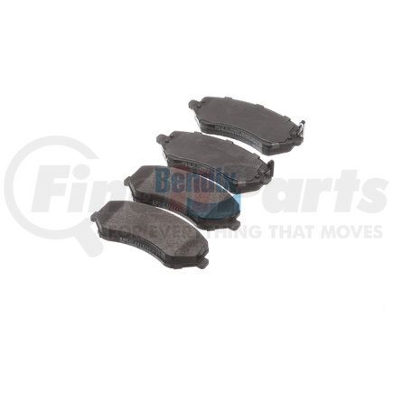 E10908560 by BENDIX - Formula Blue™ Hydraulic Brake Pads - Premium Semi-Metallic, With Shims, Front, 7732-D856 FMSI