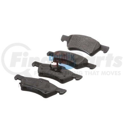 E10908570 by BENDIX - Formula Blue™ Hydraulic Brake Pads - Premium Semi-Metallic, With Shims, Front, 7733-D857 FMSI