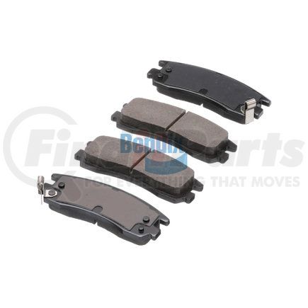 E11006980 by BENDIX - Formula Blue™ Hydraulic Brake Pads - Ceramic, With Shims, Rear, 7387-D698, 7387-D814 FMSI