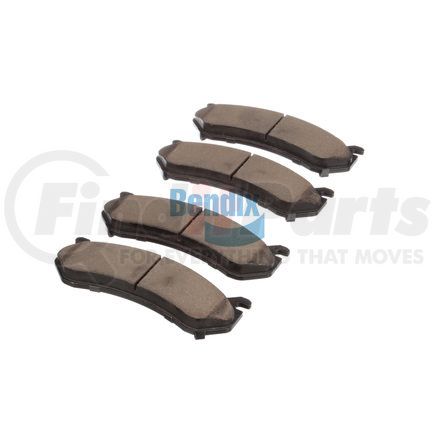 E11007850 by BENDIX - Formula Blue™ Hydraulic Brake Pads - Ceramic, With Shims, Front or Rear, 7653-D785 FMSI