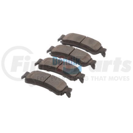 E11007920 by BENDIX - Formula Blue™ Hydraulic Brake Pads - Ceramic, With Shims, Rear, 7662-D792, 7700-D792 FMSI