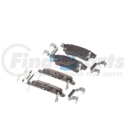 E11008830 by BENDIX - Formula Blue™ Hydraulic Brake Pads - Ceramic, With Shims, Rear, 7760-D883 FMSI