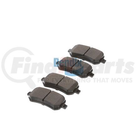 E11010210 by BENDIX - Formula Blue™ Hydraulic Brake Pads - Ceramic, With Shims, Rear, 7926-D1021 FMSI