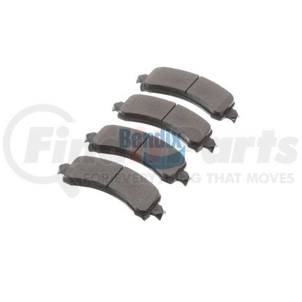 E11009741 by BENDIX - Formula Blue™ Hydraulic Brake Pads - Ceramic, With Shims, Rear, 7881-D974 FMSI